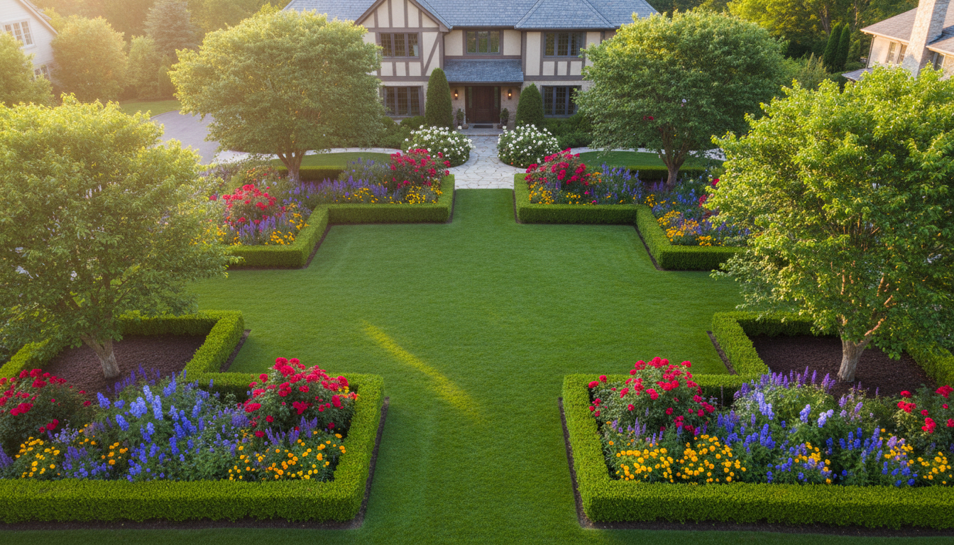 Beautiful landscaped yard